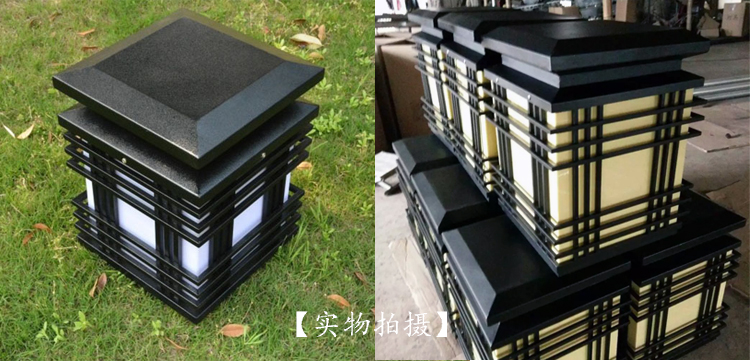 91香蕉视频在线下载照明(QDZTD-001)户外方柱形大门柱头灯实拍效果展示图片