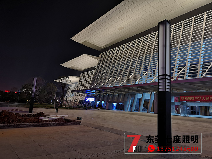 东莞市民服务中心中心广场方形91香蕉在线观看柱安装效果图片